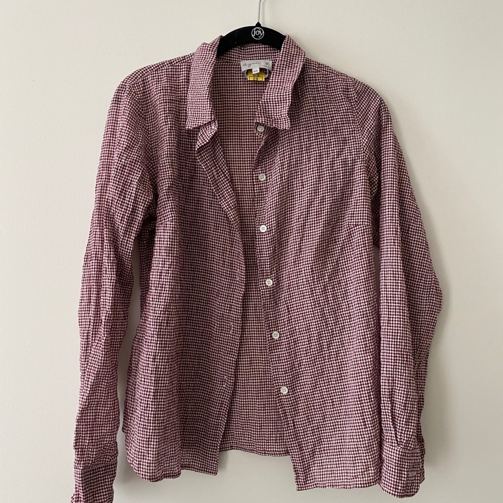 Agnes B Paris Gingham blouse